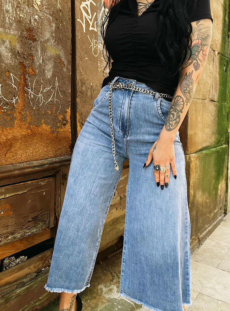 Pantalón DENIM CULOTTE - Imagen 4