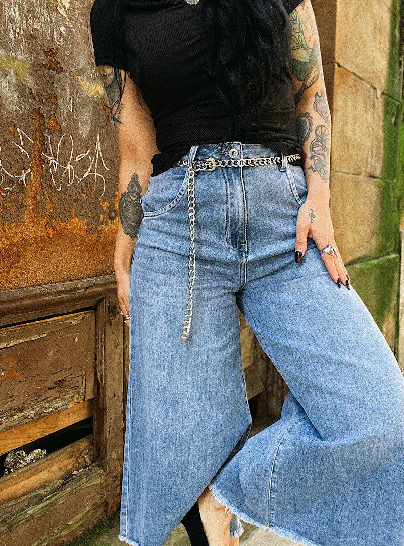 Pantalón DENIM CULOTTE - Imagen 3