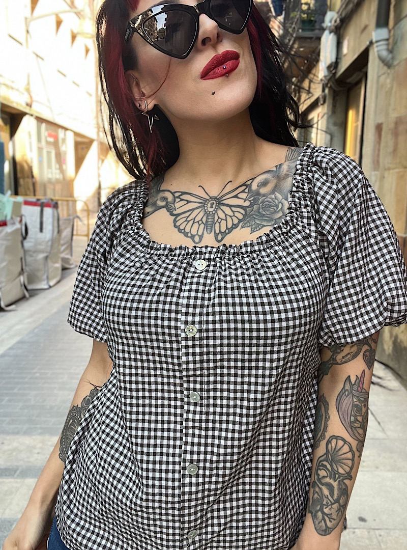Blusa VICHY CHOCO - Imagen 4