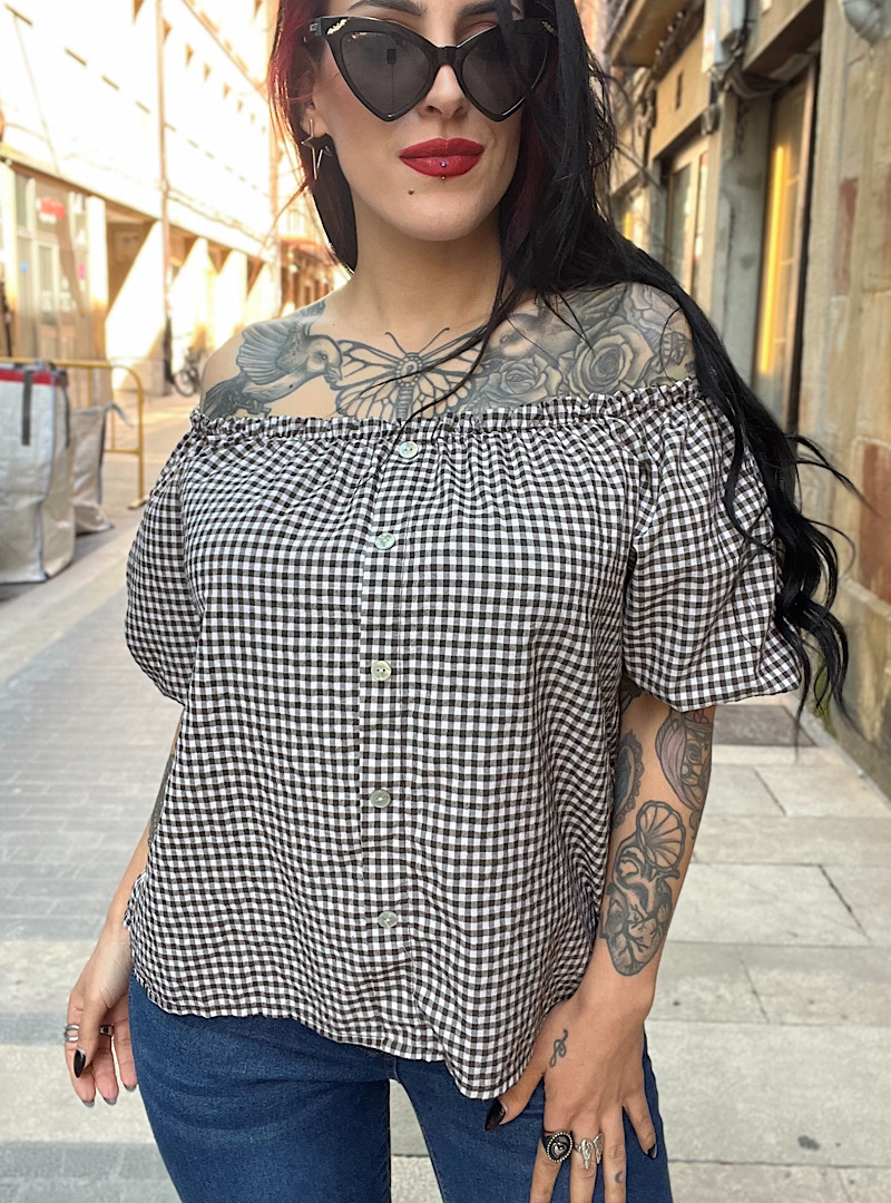 Blusa VICHY CHOCO - Imagen 5