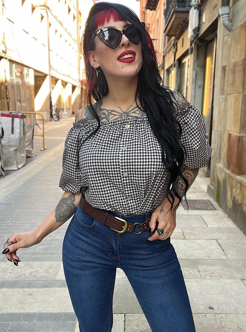 Blusa VICHY CHOCO - Imagen 3