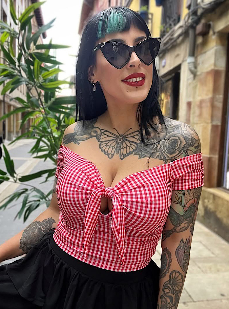 Top crop VICHY ROJO - Imagen 3